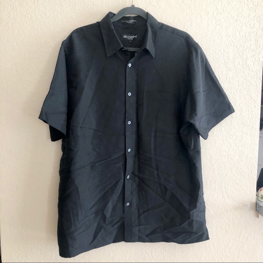 Brandini black dress shirt, large